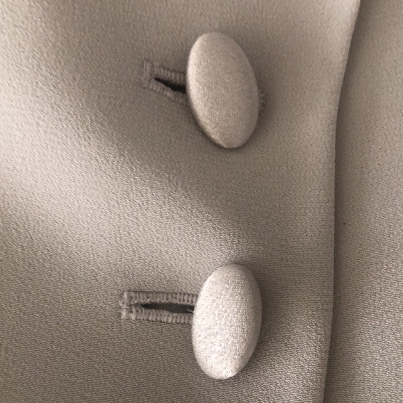 3 piece Albert Nipon suit light pearl grey wedding /party - Picture 10 of 16